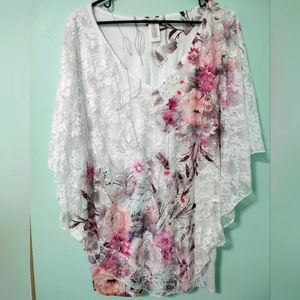 White floral top